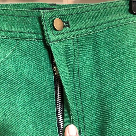 MEGAN RENEE - 🎉HP x 3🎉 NWOT - L Sz 33 (12/14) Green Denim Bodycon Mini Skirt - Picture 10 of 16